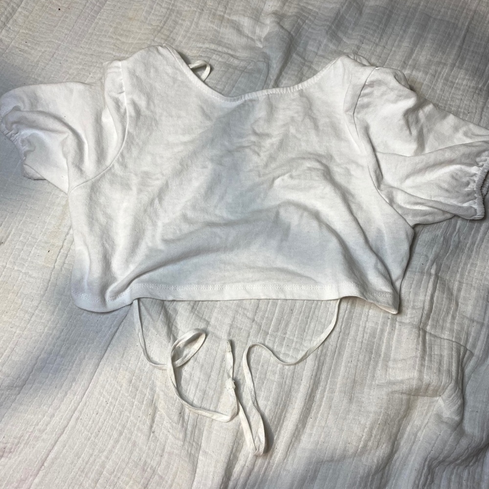 White crop top